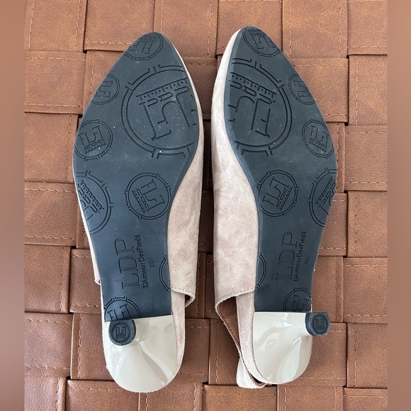 L’amour Des Pieds Hulda Sling-Back Pump Taupe Suede Leather Women’s 6.5 NEW $240 - Picture 11 of 13